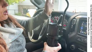 Car Cup Holder Phone Mount, 2 in 1 Universal Cell Phone Mount for Car