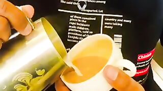 Beautiful latte art#thanku so much for watching this video ????????