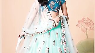 Zeel Clothing Women's Net Embroidered Semi-Stitched Bridal New Lehenga Choli with Dupatta (7315-Peach-Green-Wedding-Latest-Lehenga; Free Size)
