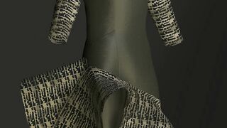 Experimental Evening Frill Dress Clo3d