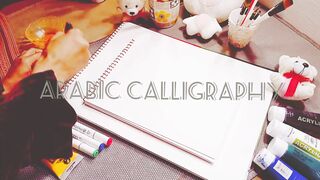 Arabic calligraphy Easy tutorial with Bamboo pen..