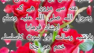 نبوت کے بارے میں پیاری حدیث مبارکہ