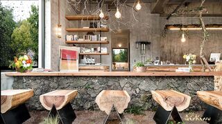 Spring Coffee Shop Ambience with Piano Jazz Music for Relaxing with spring raining