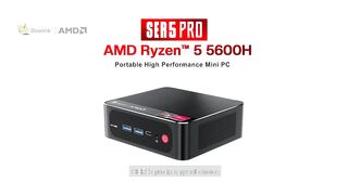 Beelink SER5 Mini PC AMD Ryzen 5 5600H Windows 11 Pro DDR4 16GB SSD 500GB 4K Dual HD 1000M Wifi6 SER5 5560U 5500U Gamer Computer