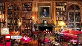Smooth Piano music with Cozy Library Ambience relaxing mood