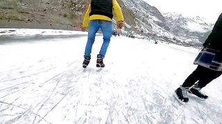 Winter sports Ice-skating.