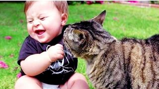 Cutest Babies Play With Dogs And Cats Compilation || Cool Peachy
