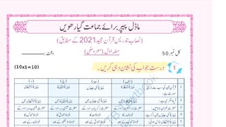 11th Class New Book 2022|| Tarjuma Tul Quran Majeed|| Model Paper, Pattern Paper, Scheme 2023
