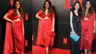 Sonakshi  Sinha Flauunts Huge Cl@vage Video Viral In red dress at Netflix Party ????????????
