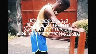 Could you believe he made this?- young boy made a treadmill machine wIth a wood