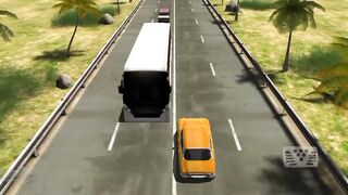 Best yellow car traffic race