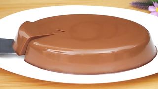Milk and delicious chocolate cake recipe with tasty Nutella chocolate without oven