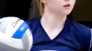 Wow, this volleyball player is beautiful like a barbie