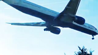 How does the flight land at the airport?#flight#airport