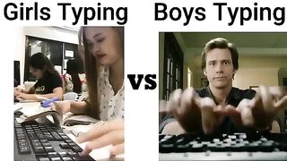 Girls Typing ???? V's Boys Typing ???????????? |Funny video