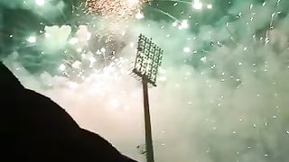 Winning celebration