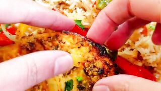 Chicken steak with rice
