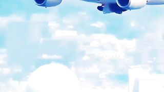 Japan Airlines Landing in Tokyo Airport