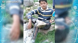 Boy around Waterfall