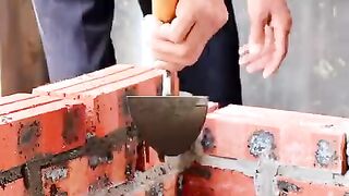 DIY A Beautiful wood stove from red bricks clay and cement #diy #shorts #trending