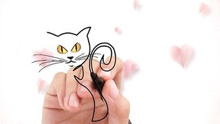 Cute Cat Designer Gameplay Fun design virtual  love Hearts 3D Cat Animation