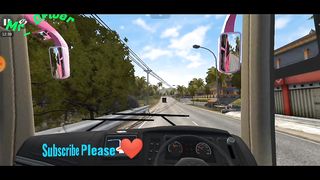 Beautiful bus Driving middle of the mountains #gaming #pakistan #beautiful #bussid #games #shorts #short
