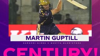 Martin Guptill brilliant century in psl 2023 against karachi kings