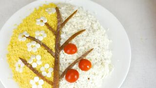5 самых красивых салатов с цветами!