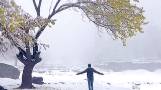 Heavy Snow Fall In Desoi Desert