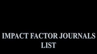 Impact Factor Journals list l High Impact Factor Journals l How to Find Impact Factor of Journal | Murad Learners Academy