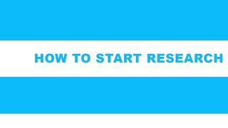 How to Do a Research l How to Do Research l How to Start a Thesis l Steps Writing l Stages of Writing