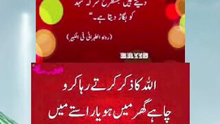 Hadees pak Allah ka zeker karty raha karo