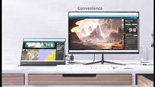 InnoView Portable Monitor, 15.8 Inch FHD 1080P USB C HDMI Second External Monitor for Laptop
