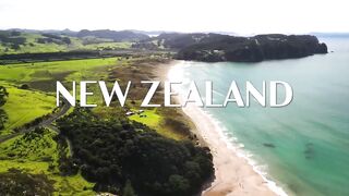 FLYING OVER NEW ZEALAND 4K Video UHD - Calming Music With Scenic Relaxation Film
