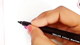 Cute Easy Drawing | Kawaii Drawing | Easy Homemade Sticker | Cute Kawaii Drawing | Drawing For Beginners