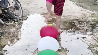 Having water balloons fun!#kidsoftiktok #balloon #funny #funnyvideos #kidsactivities #uk #kids