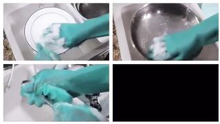 washing brush gloves