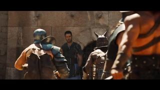 Gladiator fight scene