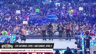 FULL MATCH — Brock Lesnar vs. Roman Reigns — Winner Take All Title Unification Match: WM 38