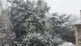 Beautiful snow Fall in France
