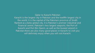 Qatar to Karachi Pakistan travel part 1 Karachi is the largest city industrial and financial center