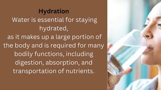 Water is an essential nutrient for a healthy life.