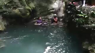 Dangerous land slayding rock accident