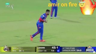 Karachi king vs Lahore qalandar amir on fire????????