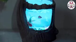 Waterfall Lamp with Mini Aquarium || Waterfall Showpiece for home decoration || Fountain Night Lamp