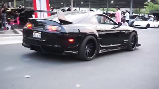 Mazda RX7 vs Toyota SUPRA INSANE 2 step competition!.
