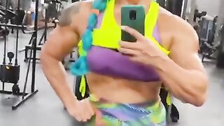 Big bodybuilder girl