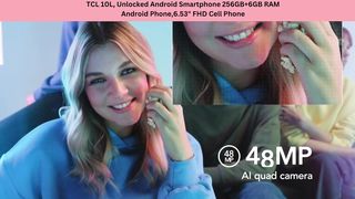 TCL 10L, Unlocked Android Smartphone 256GB+6GB RAM Android Phone,6.53" FHD Cell Phone