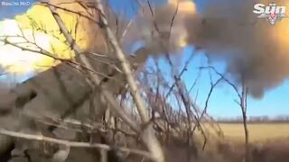 Russian forces blast Ukrainian targets with Howitzers and Tornado rocket systems