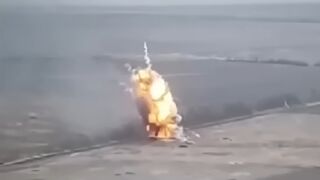 Ukrainian forces blow up Russian tanks and soldier with U.S Javelin missiles